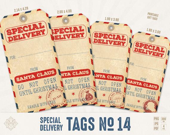DigiWorkshop_'s tweet photo. Special Delivery Tags - #Christmas Gift Tags, Santa Claus Tags, Do Not Open Until Christmas, Printable Christmas, Vintage, Hang Tags #scrapbooking #illustration #creative #artwork #clipart #printables #cardmaking #etsy https://t.co/2216G9iQa3 https://t.co/QDa8FVSz9b