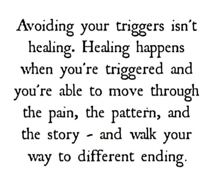 The process that comes with being triggered- as painful and uncomfortable as it might be- will enable you to heal and help you to regain your happiness and your inner peace. Trust the process. It's not always pretty.#narcissisticabuse #narcissism #domesticabuse #healing #selfcare