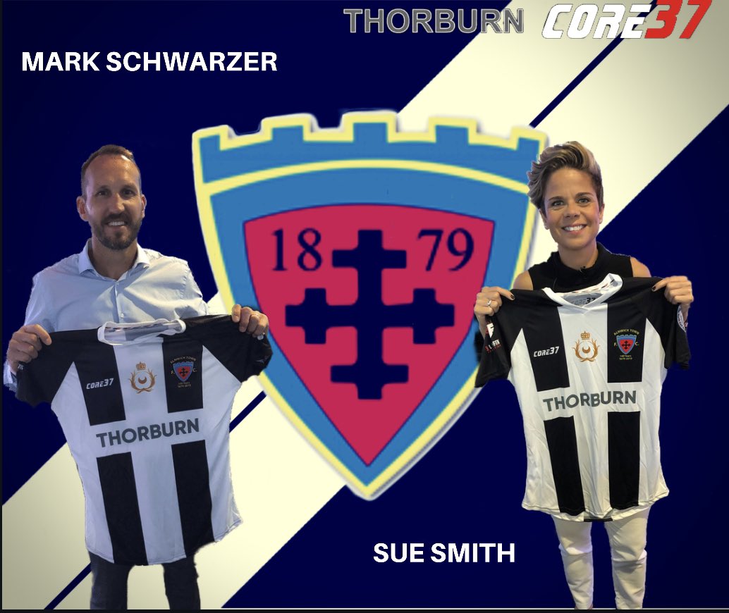 Big names in at St James’?!? <a href="/schwarzer_mark/">Mark Schwarzer</a> and <a href="/suesmith8/">Sue Smith</a> gave their approval to our stunning new kits, produced by <a href="/37_core/">brittaney Core</a> and sponsored by <a href="/ThorburnbrosLtd/">@ThorburnBros</a> when on <a href="/SkySportsNews/">Sky Sports News</a> with @tomwhitemedia this morning....

#ATAFC #SSN #NewKits #Stunning #KTF #The472