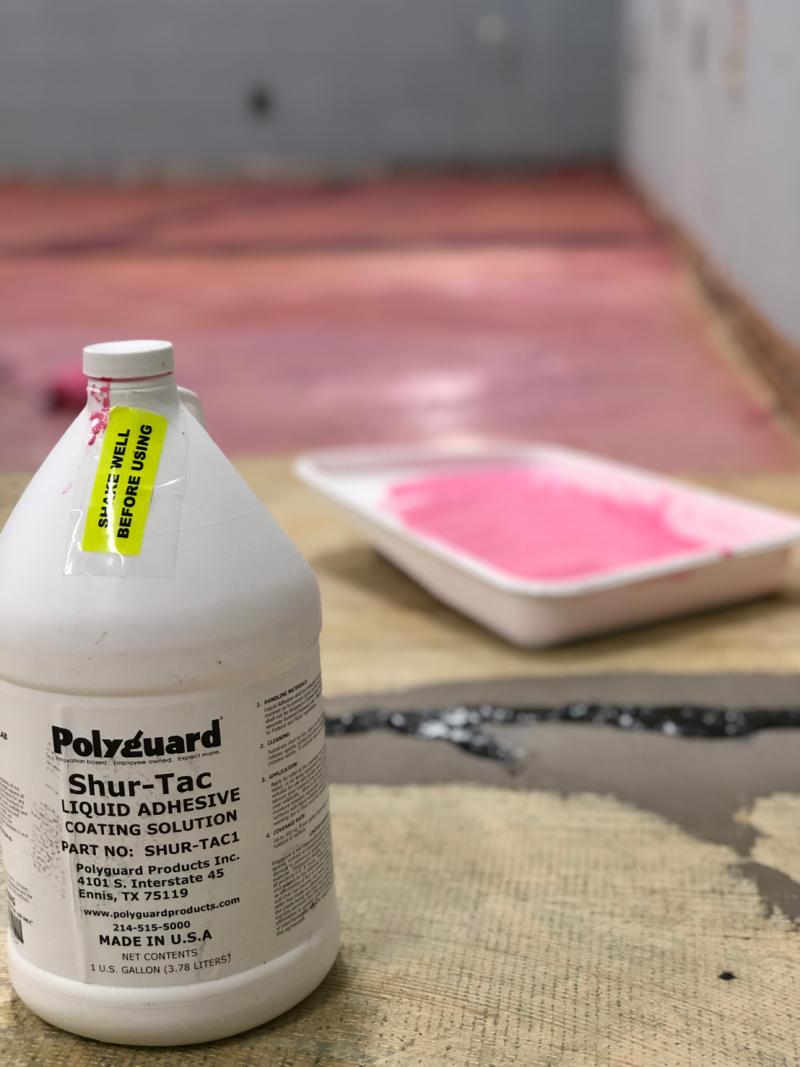 TERMBarrier's tweet photo. Fixing design flaws that allow subterranean termites to enter this room. Concrete will crack over time. Clean substrate, apply primer, and TERM Flooring Underlayment to block out termites with the added benefits of sound suppression! #flooring #water #termites #termbarriers https://t.co/zaOd9X4iUD