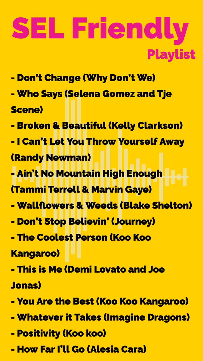 themerrillsedu's tweet photo. Music is a great way to create  an #interACTIVEclass! 🎶

We've created a few playlists to start off the new  year with and wanted to share them with our fellow #edurockstars!

👉Try giving students a chance to introduce themselves with song! 

🔗Link: https://t.co/lz52rnTp5f https://t.co/P5wsoCOS5y