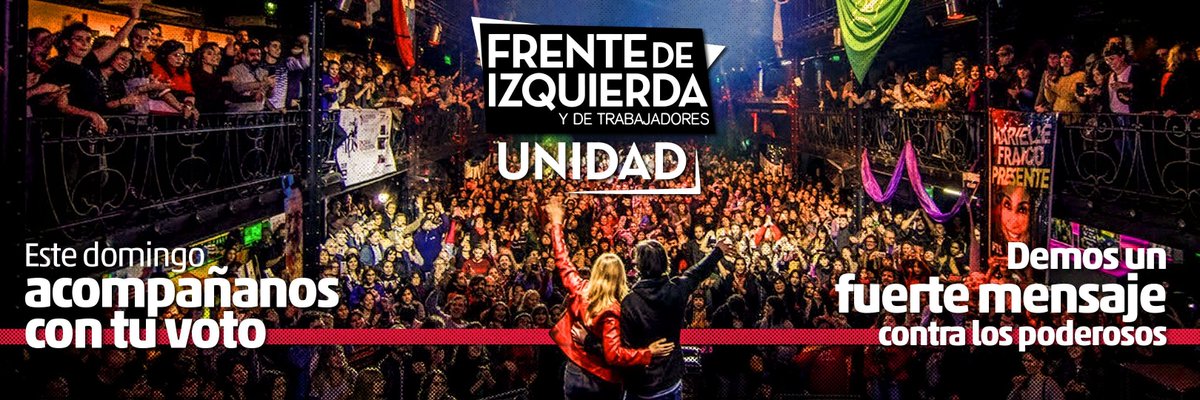 CUPExterior's tweet photo. Nuestra felicitación al FIT-Unidad (Frente de Izquierda y de los Trabajadores) por los excelentes resultados en las primarias argentinas del 11/8. Nicolás del Caño y Romina del Pla obtienen el pase a la primera vuelta presidencial de octubre con 697.813 votos (2,86%). #FITUnidad https://t.co/nYfytodeQJ