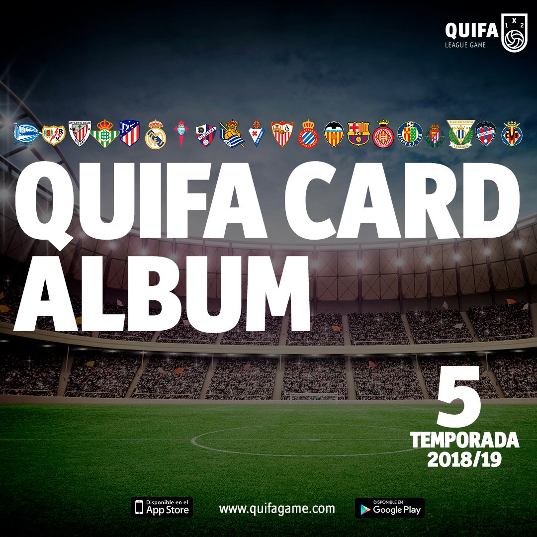 quifagame's tweet photo. ⚽️Los mejores jugadores de cada semana en un álbum único⚽️
Gracias a vuestros votos ya tenemos los 22 jugadores que completan el quinto álbum de la temporada 2018/19 ¿Lo quieres?
https://t.co/p4dWkzzuL5
-->Descarga https://t.co/4MawlPpB5f
#QuifaGame #Futbol #Deporte #Games #QUIFA https://t.co/yIDz6BAR36