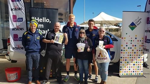 FOOTeTIMESSA's tweet photo. Great to see  @EAGLES_WWTFC and @Adelaide_FC @SANFL players with @1079Life at West Lakes today promoting Sunday's CARNIVAL DAY @ WOODVILLE.  More info https://t.co/o890j7zavS  #TogetherWeFly #EaglesWWTFC #CityOfCharlesSturt #LoveTheWestside #WWTFC https://t.co/0vBQVYz4Mx
