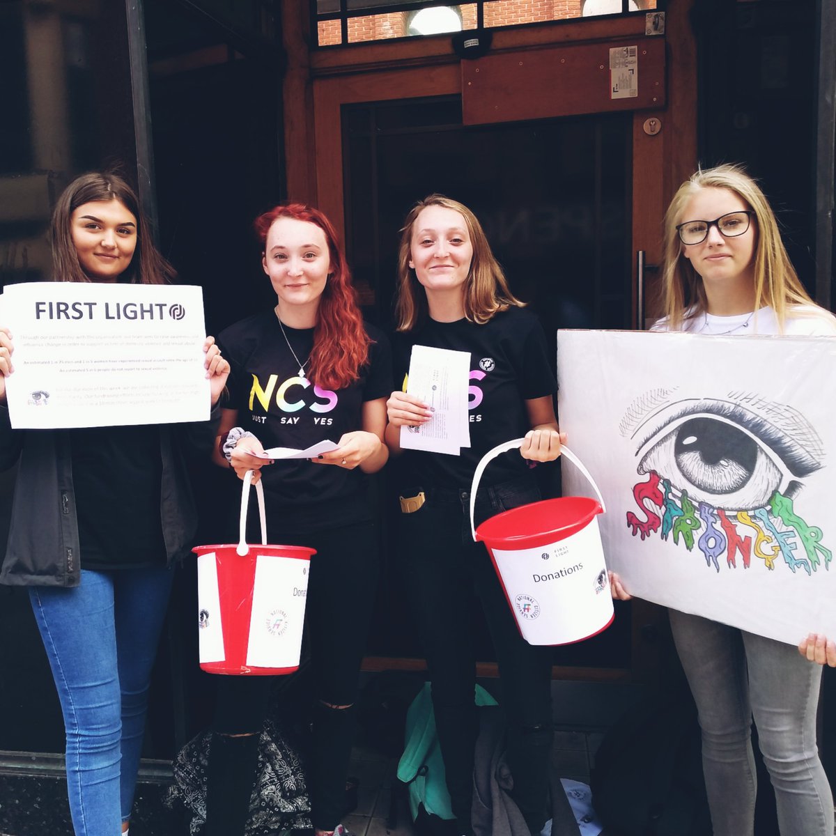 NCS_Stronger's tweet photo. Out and about in Exeter, trying to reach members of the public about our cause. Come say hi! https://t.co/4PlWhKYuiR