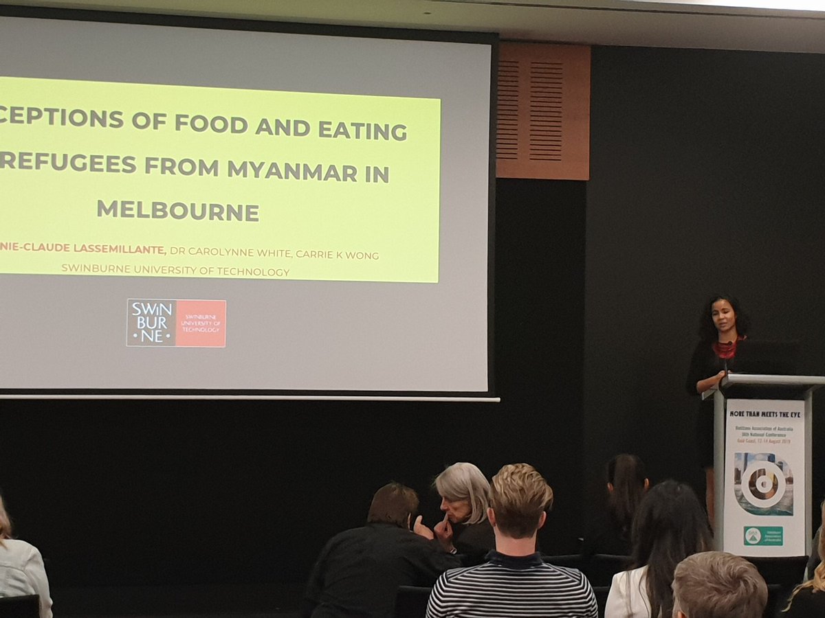 Go <a href="/AnnieDietitian/">Annie Lassemillante</a>! Talking up #strengths of refugees from Myanmar #stories #nutrition 
You role modelled strengths based research communications beautifully! @DAA_feed #daa2019 #SwinDietetics