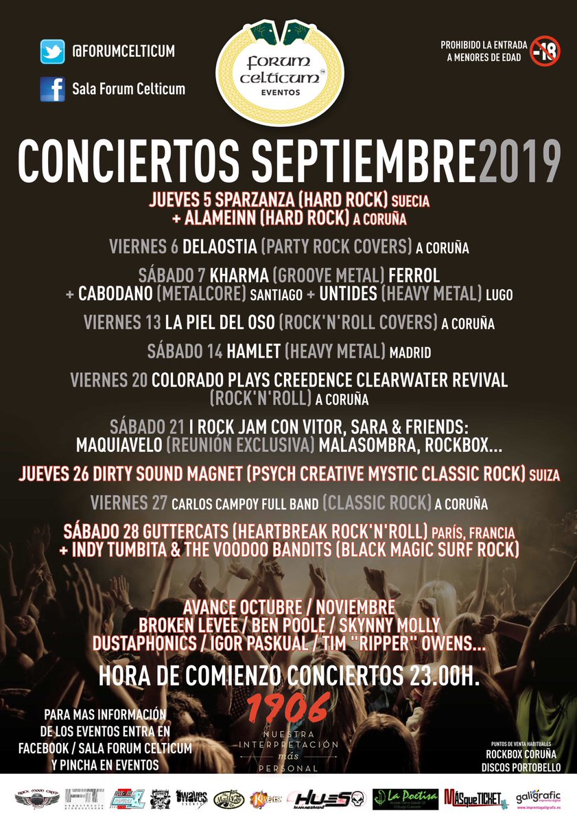 Toda la Prog. De Septiembre, y ojito 👀a Oct. y Nov. pronto más. Enjoy the Forum!!