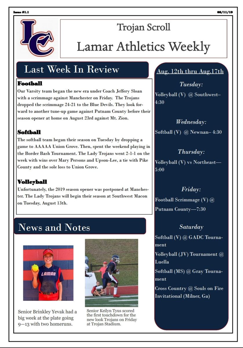 Lamar County Athletics tweet media