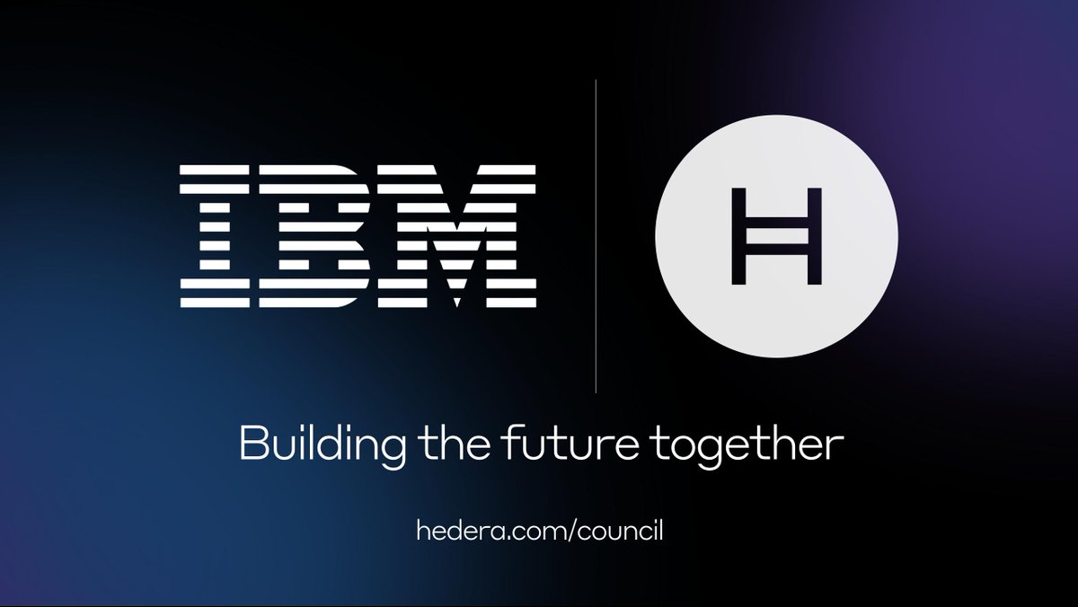 hedera's tweet photo. Hedera @hashgraph is proud to announce @IBM among the initial group of governing council members. Click here: https://t.co/Wvk0DybOPI 

#IBM #BREAKING #BreakingNews #business #HelloFuture https://t.co/msuHgHuPLz