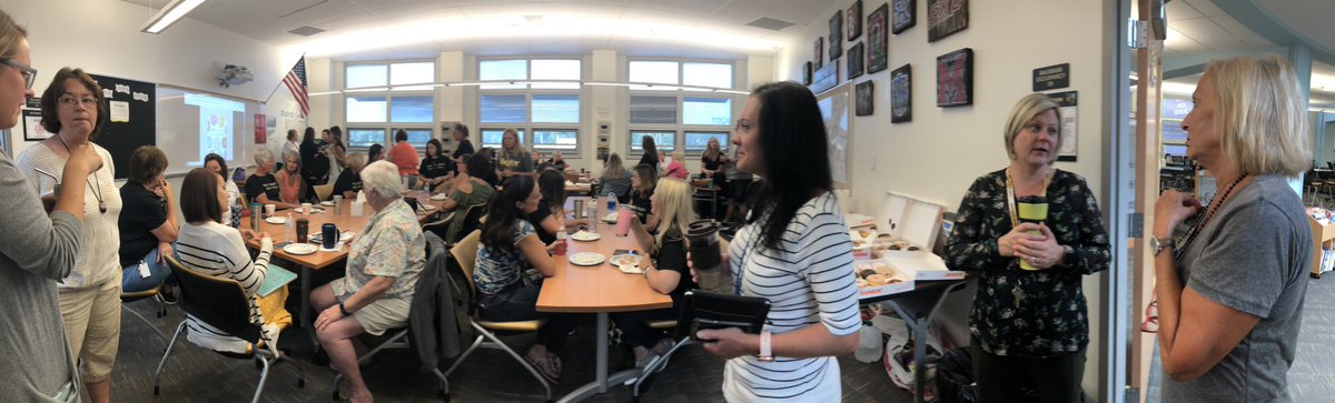 MeganRivet's tweet photo. So excited our whole department is back and reconnecting over breakfast after a fantastic summer! โ๏ธ๐โค๏ธ #SPEDdepartment #nurtureinclusion #powerofconnections https://t.co/sffgHTBPpD
