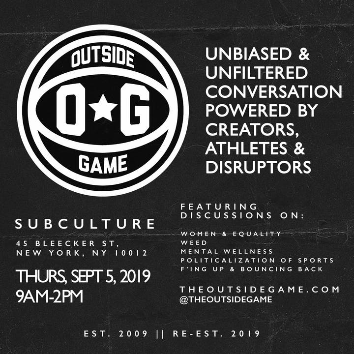 The legendary <a href="/blogswithballs/">BWB</a> is making its triumphant return as <a href="/TheOutsideGame/">The Outside Game</a> on Sept 5. I'm on the "F'ing Up &amp; Bouncing Back" panel with <a href="/REALPACMAN24/">ADAm Pacman Jones</a> and <a href="/kbull53/">keith bulluck</a>. 

Tickets are here (between us, there's a 35% off discount w/ promo code EISENBAND 🎟️): eventbrite.com/e/the-outside-…