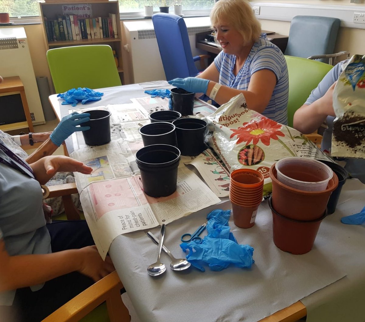 NOFRehab's tweet photo. Today patients got their fingers green by sewing Candytufts and more Cornflowers๐ธ๐ผ
#HelpMeHelpMyself https://t.co/4kIftGaQVt