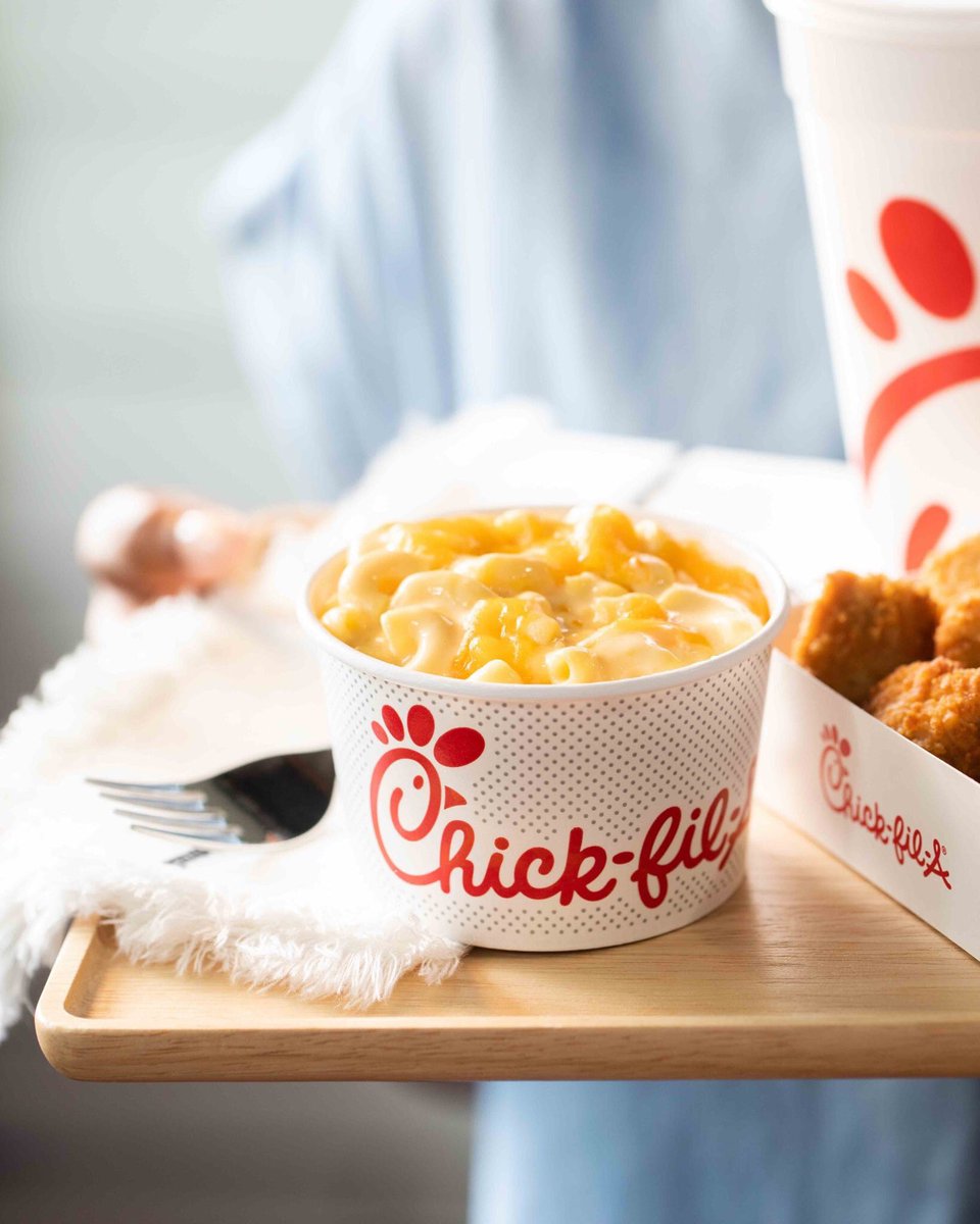 CFAOB's tweet photo. It’s here! Mac &amp; Cheese and Frosted Caramel Coffee! @cfaolivebranch #CFAOB https://t.co/KXGz0JhX03