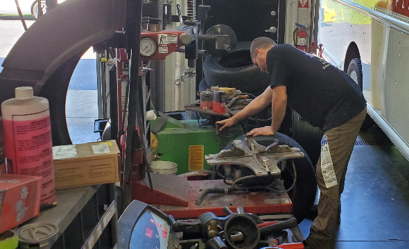 carzrus's tweet photo. Zach is hard at work fixing the valve stem on a 2006 Chevrolet E350 Van. Got a tire that seems to keep going low or flat? Bring your vehicle to us and we can find the problem and keep you on the road! https://t.co/Nu4ftt4CrA