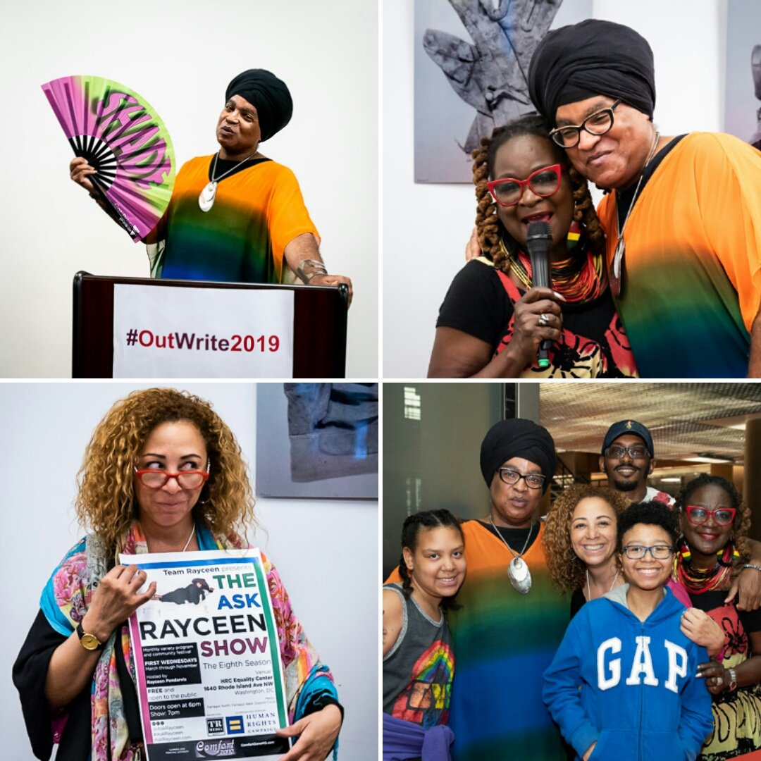 RayceenFans's tweet photo. ICYMI: @RayceenHRH at #OutWrite2019 on Aug 3, 2019, with @ginanicolebrown @WriterLarry @MissChocolateBW @philipdwalker @PoetRaeMonet @cheaddc @WoodDthePhotoG @wochanofficial @ShiningComic @GoLaurenBullock
📷 @Jeff_Salmore
Follow @OutWriteDC and email to be part of #OutWrite2020! https://t.co/UdvjizBs28