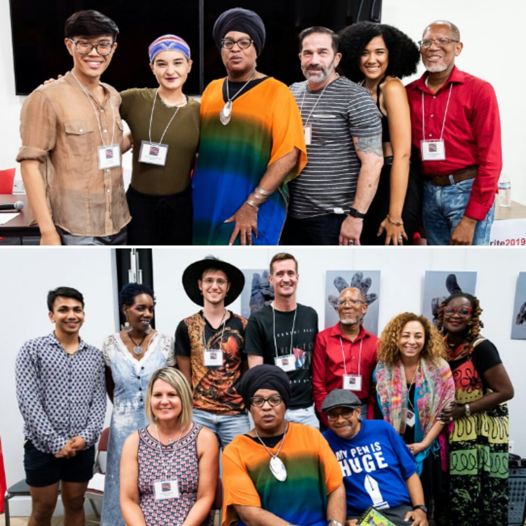 RayceenFans's tweet photo. ICYMI: @RayceenHRH at #OutWrite2019 on Aug 3, 2019, with @ginanicolebrown @WriterLarry @MissChocolateBW @philipdwalker @PoetRaeMonet @cheaddc @WoodDthePhotoG @wochanofficial @ShiningComic @GoLaurenBullock
📷 @Jeff_Salmore
Follow @OutWriteDC and email to be part of #OutWrite2020! https://t.co/UdvjizBs28