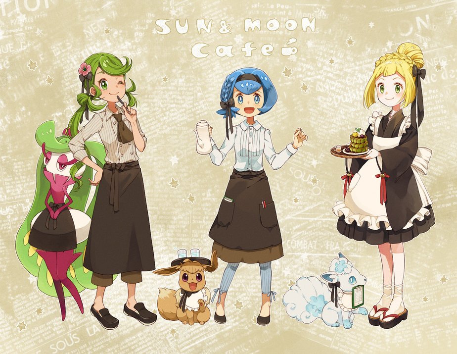 カフェの店員さんのかっこうってかわいいよね ささもん 多忙のイラスト カフェの店員さんのかっこうってかわいいよね ささもん 多忙のイラスト