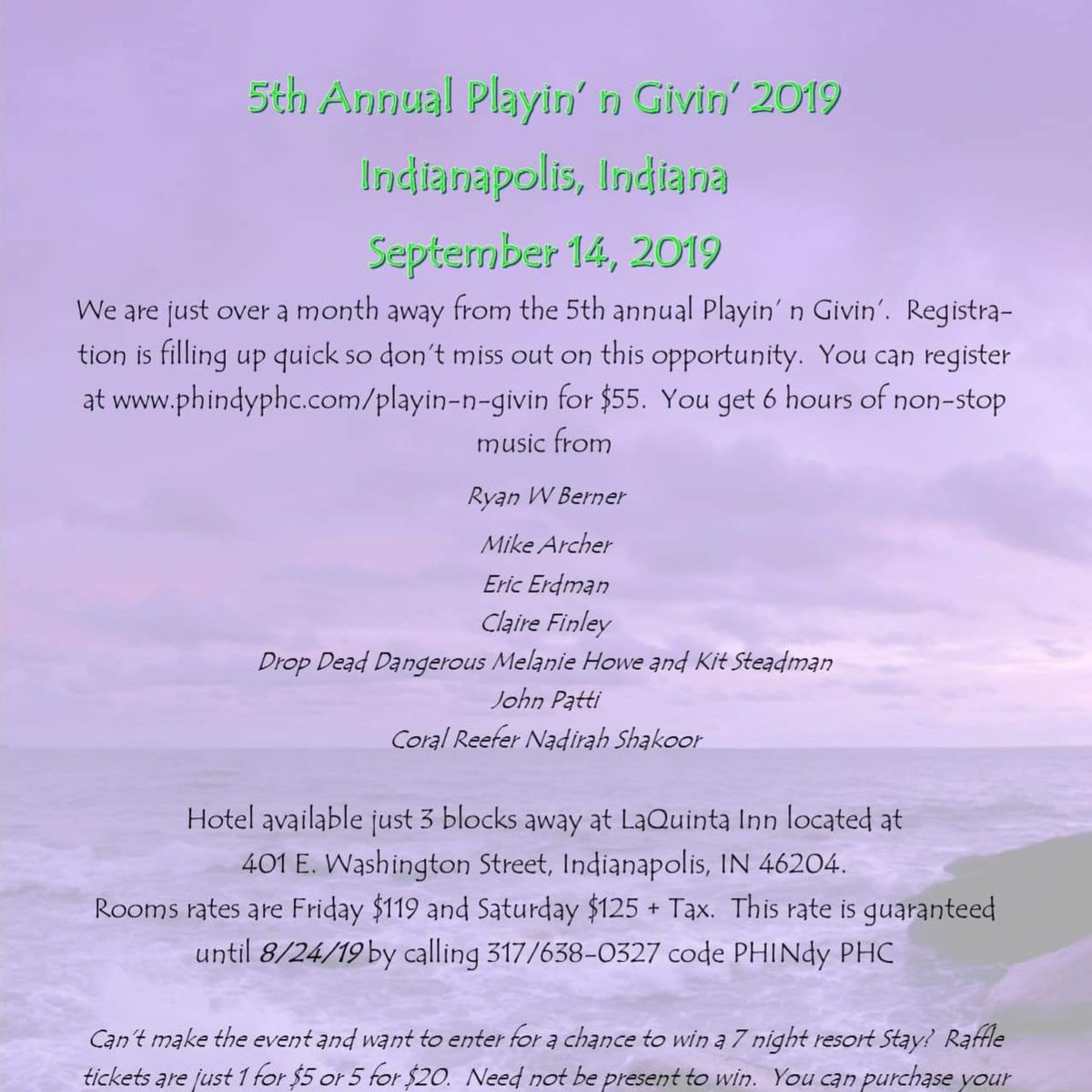 phindyphc's tweet photo. Have you registered? #PlayinNGivin #MyNameIsNotHomeless #PartyWithAPurpose @PourHouse @NadirahShakoor @JohnPattiMusic @EricErdmanMusic https://t.co/wTagC0gRaa
