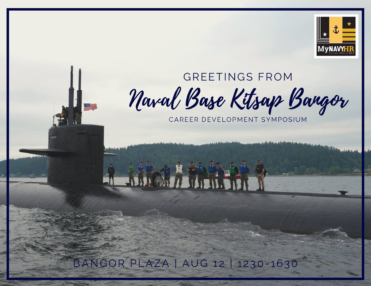 MyNAVYHR's tweet photo. ☀️ Good Morning Pacific Northwest Sailors! ☀️
☕️ Join us this morning in NBK Bremerton or NBK Bangor to take charge of your career!
#CDSPNW
0️⃣7️⃣3️⃣0️⃣ ➡️ NBK Bremerton Base Gym
1️⃣2️⃣3️⃣0️⃣ ➡️ NBK Bangor Plaza https://t.co/LyDQ8kJueI