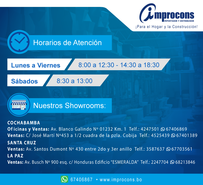 improcons's tweet photo. HORARIOS DE ATENCIÓN:

- De Lunes a Viernes: Mañanas: de 8:00 a 12:30 Hrs. / Tardes: de 14:30 a 18:30 Hrs.

- Sábado: de 8:30 a 13:00 Hrs.

Síguenos en Facebook: https://t.co/JI4cWiuAOh 
Web: https://t.co/qhquOhS7Md https://t.co/jkmOdDLQEi