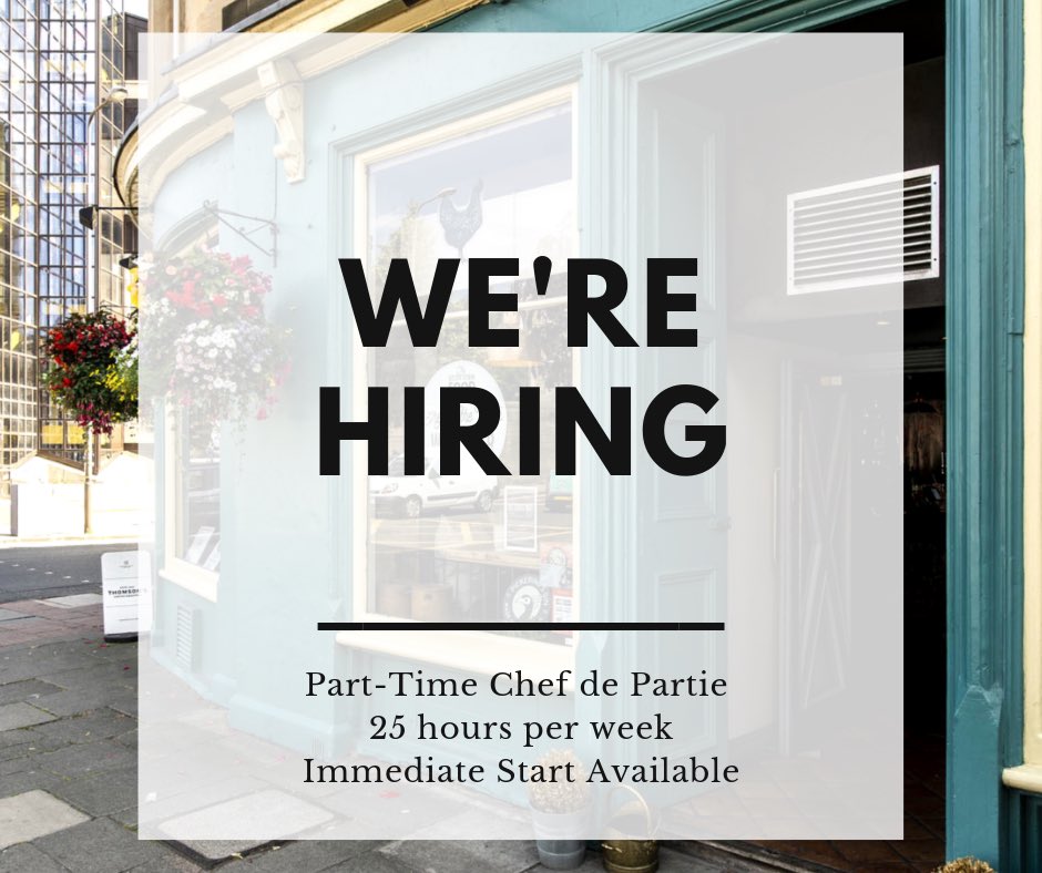 We are looking for a fantastic chef de parties to join our award winning kitchen team on a pt basis. Email no1grangekitchen@gmail.com or call 0131 667 2335 for info. Immediate start available.