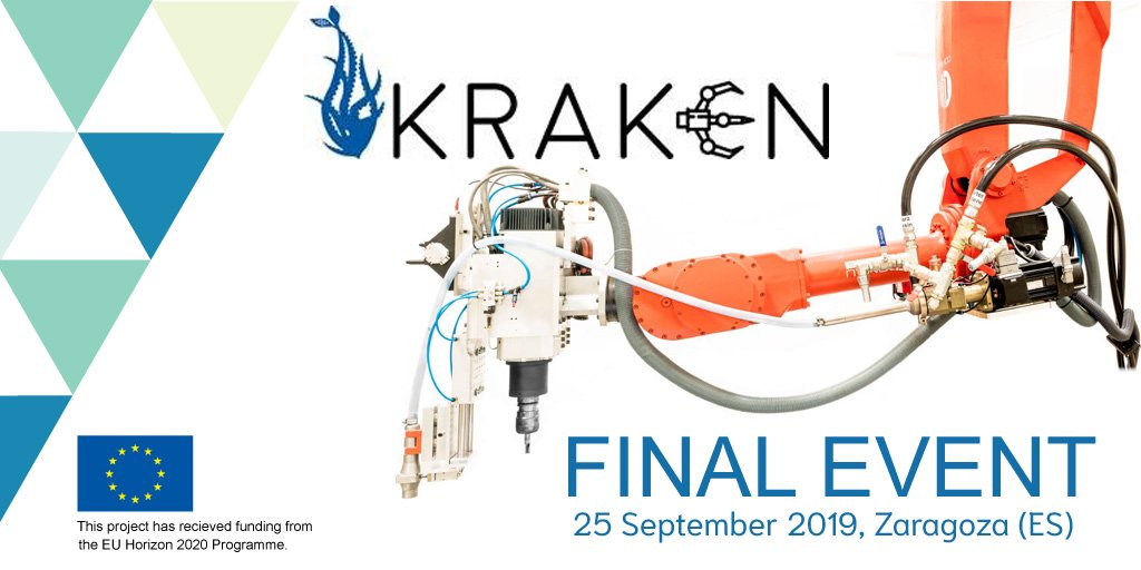 KRAKEN_project's tweet photo. Are you ready to see in action the biggest and more accurate #3dprinter for metal and resin in the world? Come to @aitiip premises for the final @KRAKEN_project event and see the KRAKEN machine in action! #hybridmanufacturing  #mockup https://t.co/IEBloOUvYI https://t.co/Ut3tq56Bjm