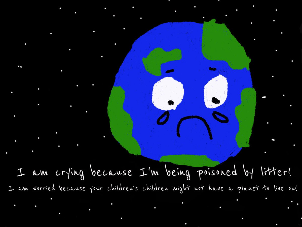 ItLitterally's tweet photo. We are worried that it is too late to save our planet. We really want our grandchildren to have a planet to live on. They won't unless everyone stops dropping litter and big companies stop using plastic! #FFLA2019 #imagebyIsobella https://t.co/nGADJm8siC
