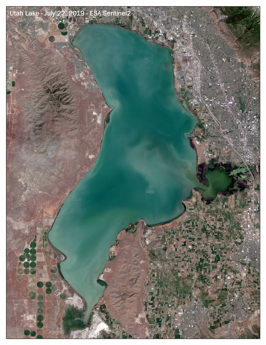 ewg's tweet photo. A #toxicalgae bloom occurs every year in Utah Lake, Utah. In June permanent signs were installed explaining the dangers of #algaeblooms, since they are so common there—&amp; two weeks ago a beach was shut down. For more: https://t.co/Lv6KhFZUGn #agimpacts #tacklingtoxicalgae https://t.co/iwMYZoExkL