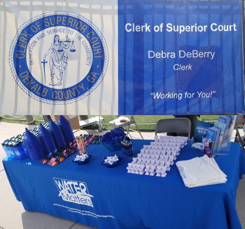 DeKalbWatershed's tweet photo. DWM participated in the 7th Annual Clerk of Superior Court #CommunityAppreciationDay at Browns Mill Aquatic Facility. We met over 500 residents & provided tools to dispose Fats, Oils & Grease - #FOG. Thank You Clerk #DebraDeberry for the invite. #NoFOGNoClog | #DWMCares https://t.co/zfpS2FIyFd