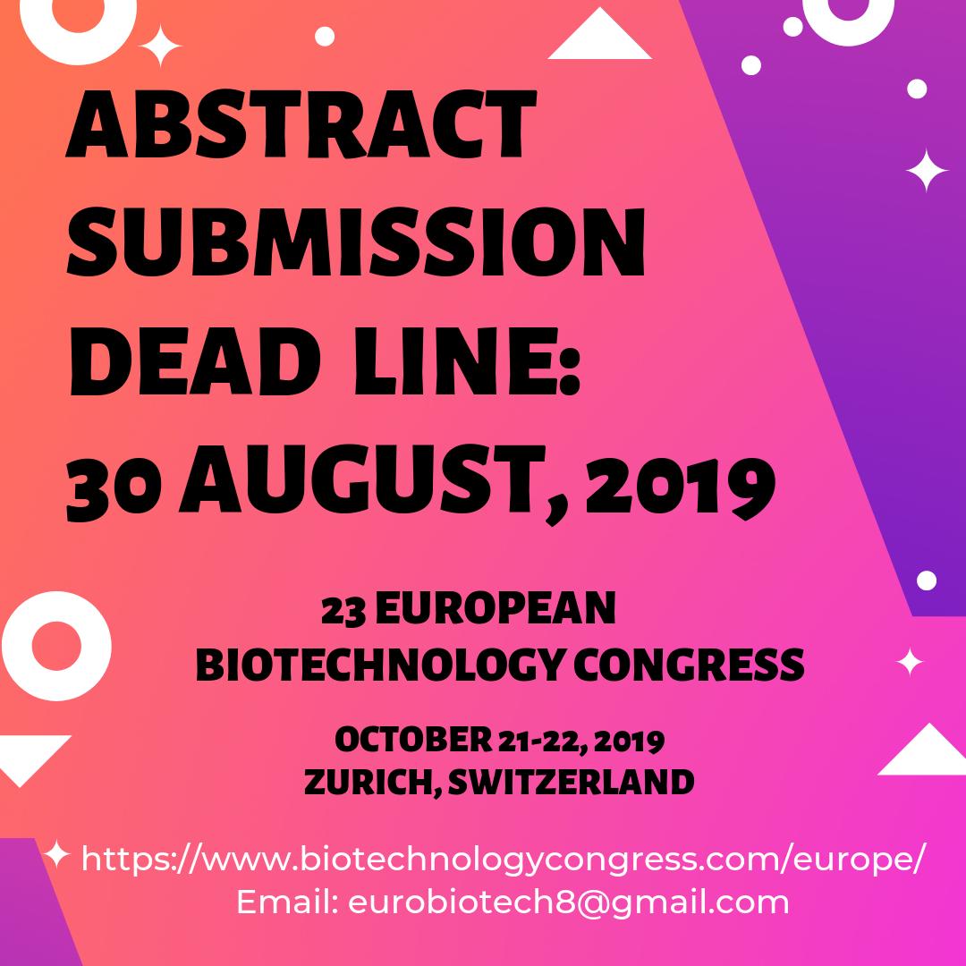 EuroBiotechConf's tweet photo. Final Chance to submit your abstract @ Euro Biotechnology 2019: https://t.co/KJTPSU6Gdl October21-22,2019 Zurich,Switzerland #Biotechnology #StemCell #Medical #Cancer #Agriculture #Pharma #Genetics #Biology #Food #Travel #Plant #Biomedical #cell #Bio #Science #MICE #DNA #genomics https://t.co/2KqRhe8YYn