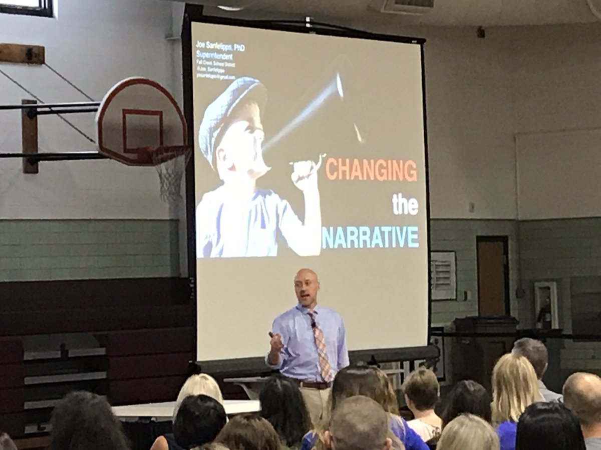 If <a href="/Joe_Sanfelippo/">Joe Sanfelippo</a> cannot motivate you, no one can! Thanks for your amazing keynote at our opening day <a href="/D45Schools/">School District 45</a> #d45learn4life