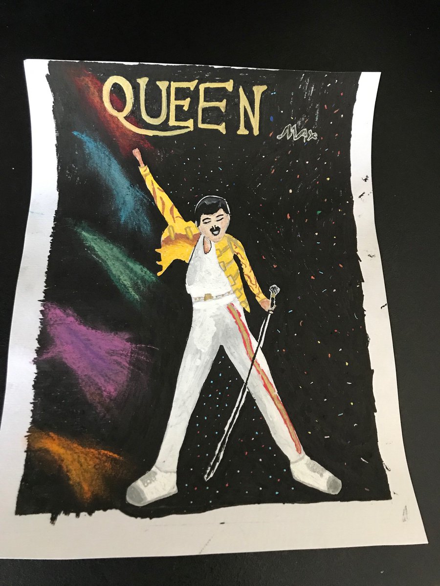 JodieVickers89's tweet photo. @tschmitt300 @QueenWillRock @adamlambert Wow looks soo good! My 8 year old did this, he’s such a big fan too https://t.co/xcwmKBgerT