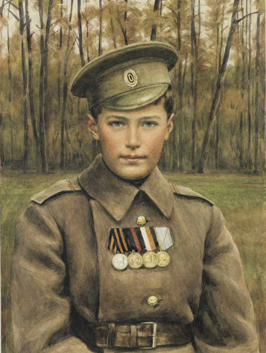 OldPortraiture's tweet photo. Born #OnThisDay in 1904: #Alexei Nikolaevich #Romanov, #Tsarevich of #Russia (1904-18), son of #Emperor #NicholasII
#Portrait by an Unknown Russian Painter, 1915-7
#AlexeiRomanov #RussianRoyalty #RussianArt #Portaiture #ChildrenInArt
#HillwoodMuseum https://t.co/FmBHoVeRS5