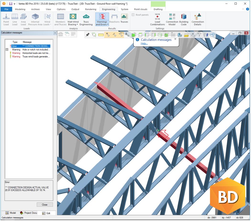 VertexSysIntl's tweet photo. We've improved the user experience in #TrussDesign in Vertex BD 2019; for example you can find problems more easily and their location be displayed more accurately.
Take a look at other improvements here: https://t.co/2VFpxKfM3q.
#BIM #SteelFraming #TrussEngineering https://t.co/BU2RPYKPR4
