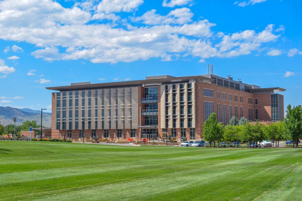 BobbyBraun's tweet photo. Two weeks until the grand opening of ⁦the new ⁦@CUBoulder⁩ Aerospace Engineering Sciences complex — the hub of Colorado’s future aerospace workforce. Talk about taking it to new heights, this place is fantastic!

Come check it out for yourself on August 26. https://t.co/13YezwLHzq
