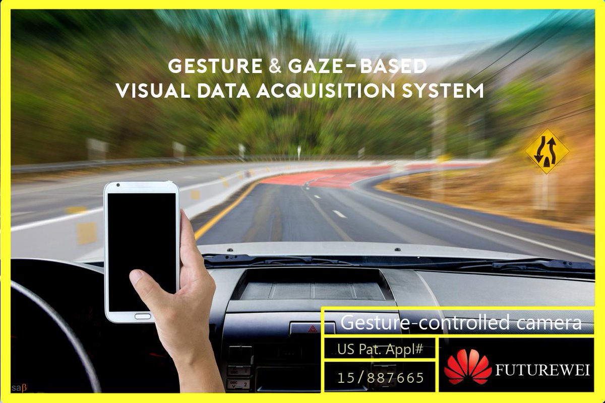 sabetaip's tweet image. Ever felt the urge to take a picture while driving, but couldn&apos;t unlock the phone in time? You will &quot;soon&quot; be able to use hand gestures to SAFELY take pictures with Futurewei&apos;s gesture &amp;amp; gaze visual data acquisition system. #patents #MachineLearning #AI freepatentsonline.com/y2019/0246036.…