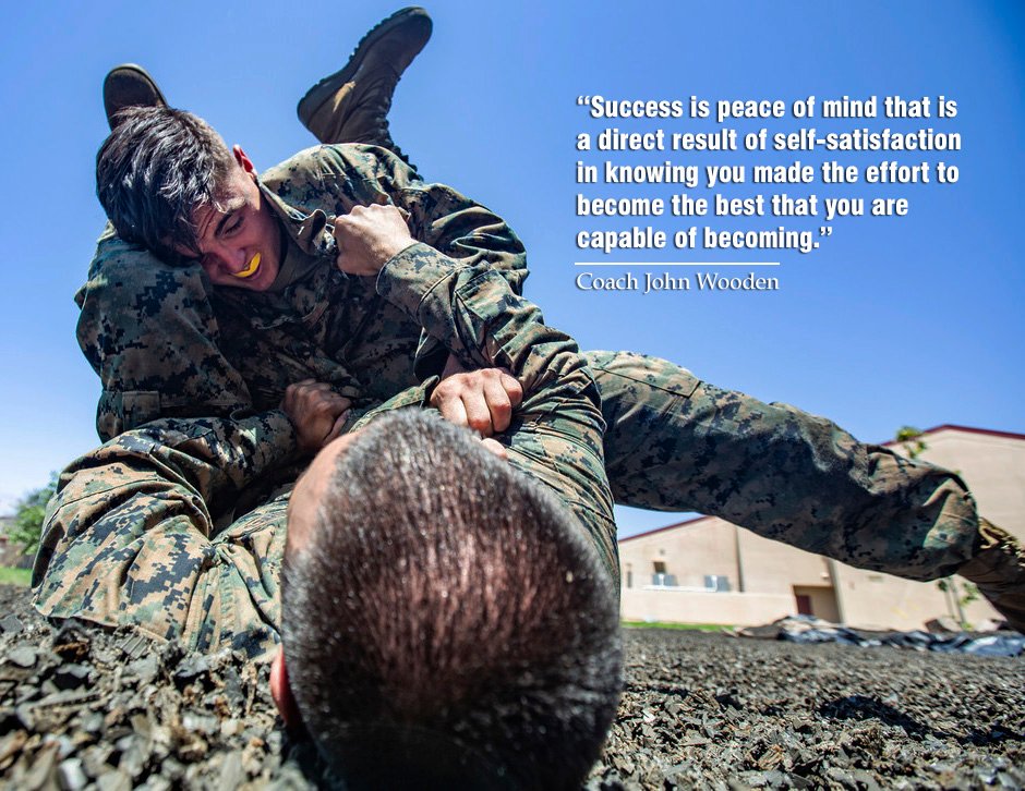 RJYGroup's tweet photo. Don't let Monday get you down. Start the week with #peaceofmind and #success. 

(Photo by Cpl. Dylan Chagnon/ used under public domain / text added to original)

#MondayMotivation #MarineMotivation #marine #sdvosb #veteran #smallbusiness https://t.co/Fqe4V7PDkA