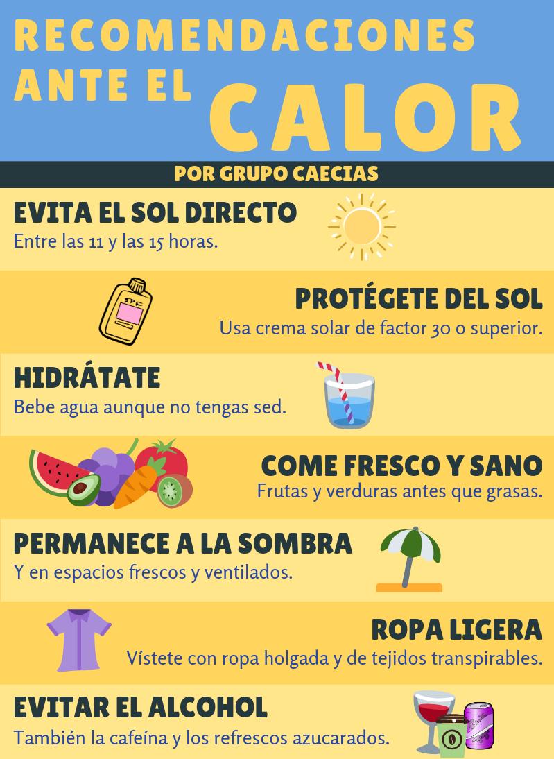 GCaecias's tweet photo. Estas son nuestras recomendaciones ante estos días de mucho calor que estamos pasando 🌅 https://t.co/VsxlTNaZmv