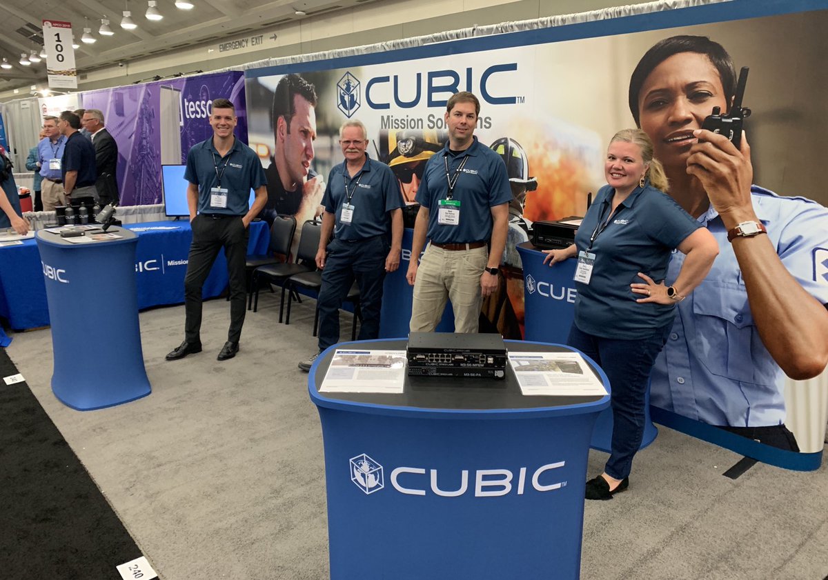 Cubic_MS's tweet photo. #APCO2019 show floor is now open. Stop by #Booth240 to meet the team and learn more about our interoperability solutions. #WeArePublic #PublicSafety https://t.co/rCDMPyhJzO