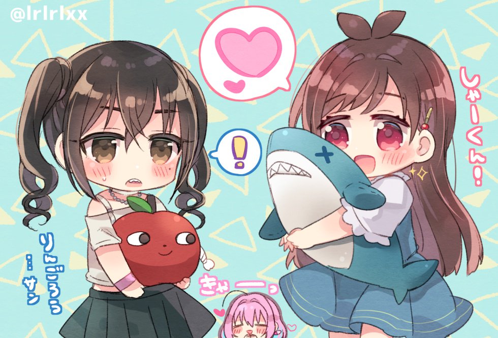 砂塚あきら ,夢見りあむ 「しゃーくんとりんごろうさん?? 」|nitro*@🍈シンステ新刊委託中のイラスト