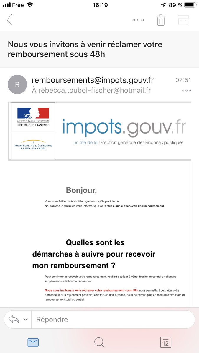 [alerte pushing en cours]
@ImpotsGouvFr <a href="/dgfip_officiel/">Direction générale des Finances publiques</a> - avec votre adresse mail!