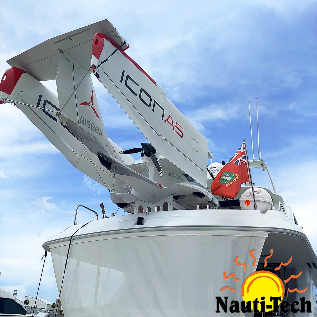 nauti_tech's tweet image. We see some pretty cool things while on the field - like this yacht with a plane on it.

#Luxury #Yacht #NautiTech