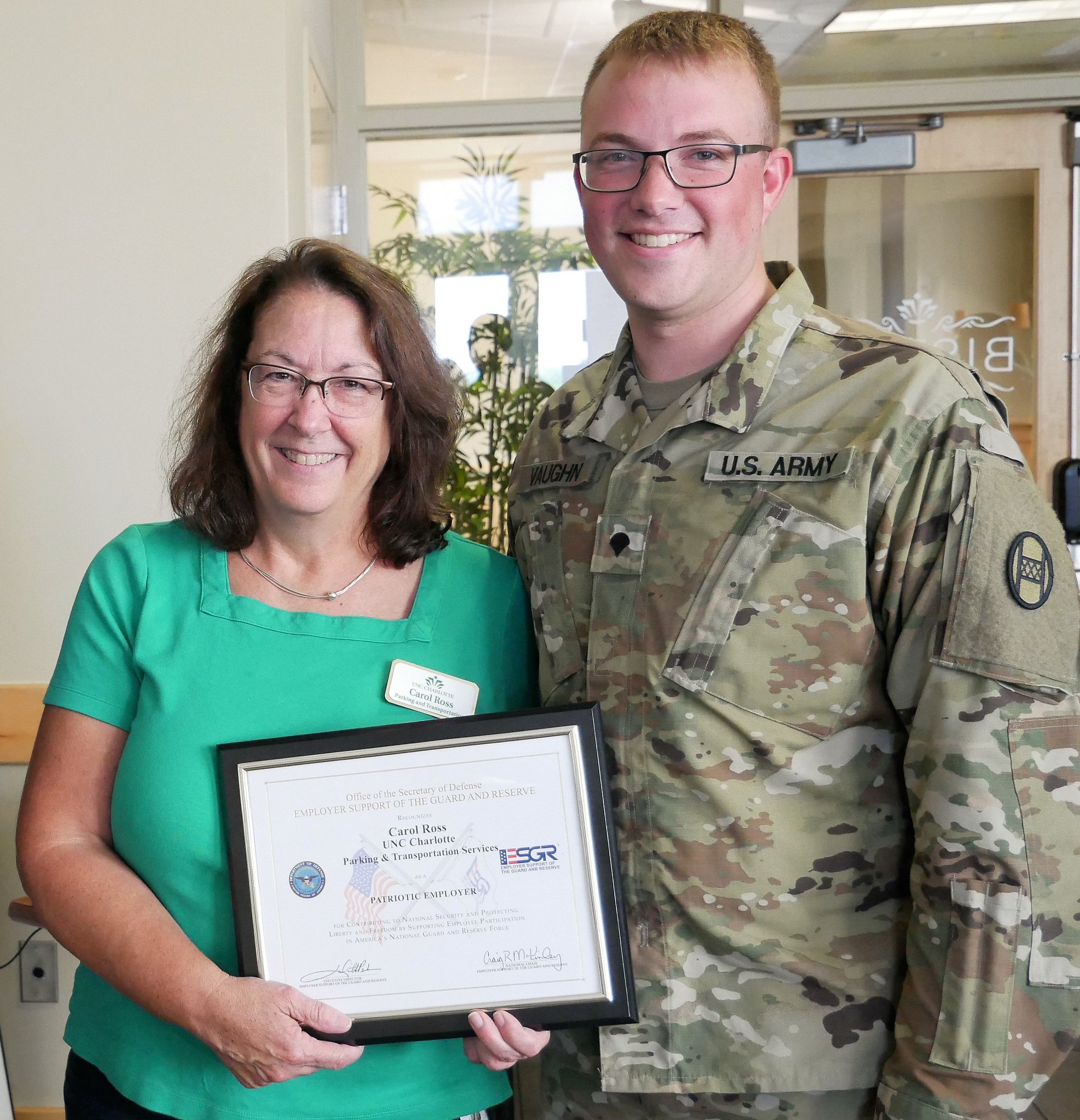 Uncc Parking On Twitter Congrats To Carol Ross In Pats For Winning A Service Member Patriot Award The Award Honors Those Who Support Service Members Through Flex Schedules Granting Leave When Needed