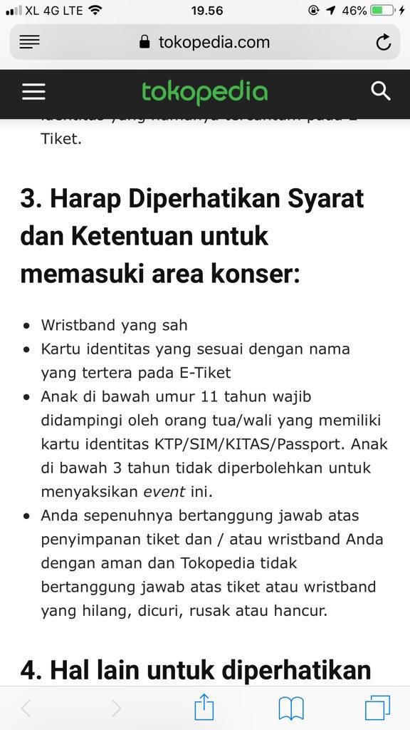 v_veliani's tweet photo. @TokopediaCare untuk running man, kalau tiketny bukan nama sy, utk masuk ke area konser hrs bawa id asli? Atau boleh fotocopy? Perlu surat kuasa? https://t.co/8RMWkozX7A
