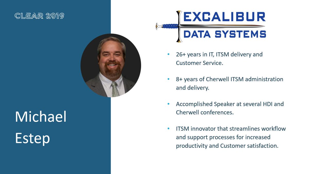 excaliburdata's tweet photo. Less than 50 days until @Cherwell #Clear2019! Don't miss @MikeEstepTweets presentation: 
"One-Steps: To Infinity and Beyond!" on Tuesday, Oct 1st 10:45 AM! The agenda can be found here: https://t.co/EnbH3gnpBw https://t.co/LgKxucBkfX