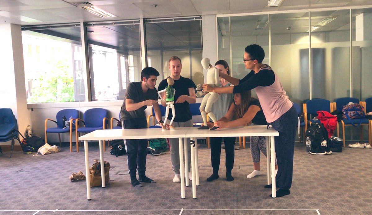 I had the most amazing time last week training with @GyrAndGmbl , devising stories and narratives through puppetry on their workshop! Thanks <a href="/finncaldwell/">Finn Caldwell</a> and <a href="/TobyOlie/">Toby Olié</a> for guiding us through all this process, it was amazing and left me really inspired! #gyreandgymbletraining