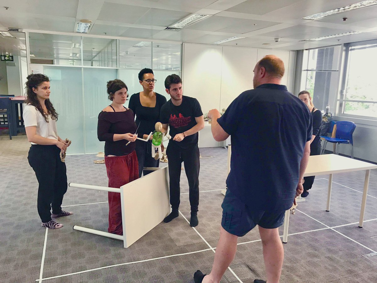 ppitarch's tweet image. I had the most amazing time last week training with @GyrAndGmbl , devising stories and narratives through puppetry on their workshop! Thanks @finncaldwell and @TobyOlie for guiding us through all this process, it was amazing and left me really inspired! #gyreandgymbletraining