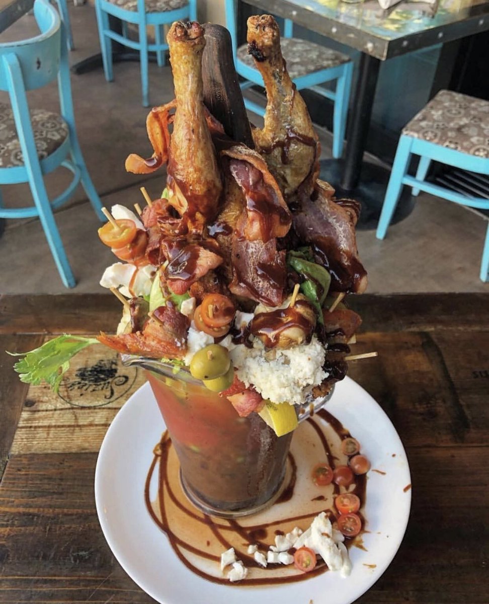 If it’s your first time at <a href="/farmers_table/">Farmers Table</a> please try the backyard Bloody Mary. You won’t regret it 🍗🍅🍷