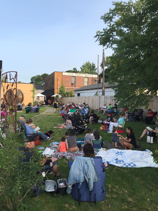 RTSBuffalo's tweet photo. The final @ReadingInvasion of the summer takes place tomorrow evening at the new Buffalo Reading Park, which is celebrating its grand opening! Join us at the park, located directly outside the downtown library, tomorrow evening at 5:30 pm. More info: https://t.co/yXkC5EcwmI. https://t.co/K6kW681ojK