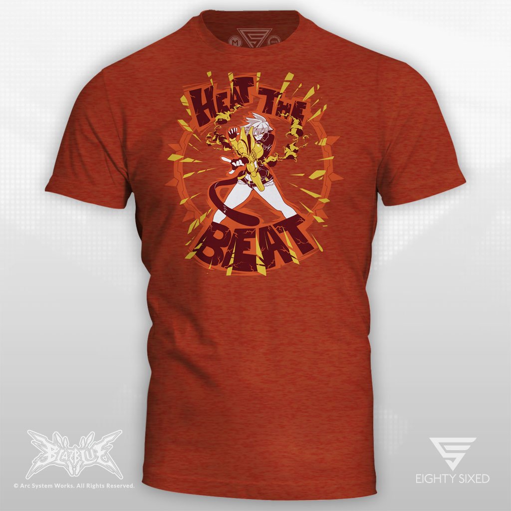 Blazblue 'Heat the Beat' Bullet tee by Eighty Sixed.